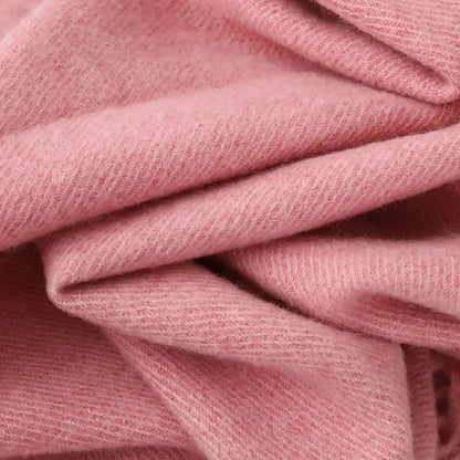 Solid Color Cashmere Wrap Scarf, Thickened for Warmth and Windproof, Bohemian-Style Winter Wardrobe V1232-BDYRWJ010