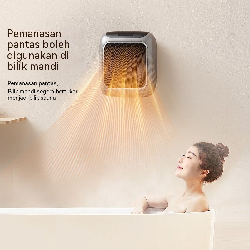 3-Second Heat Wall-Mounted Heater! Safe, Silent, Winter's "Little Sun"(BLUE) V1232-BGSJRQ001