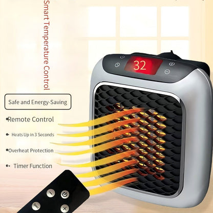 3-Second Heat Wall-Mounted Heater! Safe, Silent, Winter's "Little Sun"(GREY) V1232-BGSJRQ002