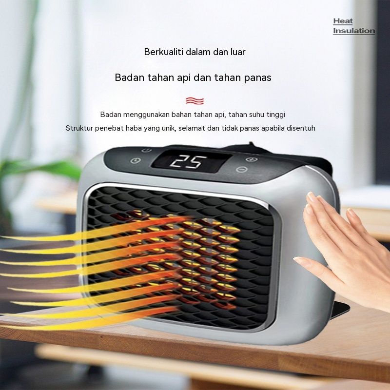 3-Second Heat Wall-Mounted Heater! Safe, Silent, Winter's "Little Sun"(GREY) V1232-BGSJRQ002