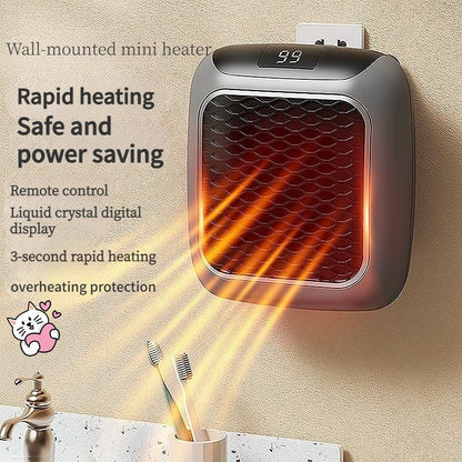 3-Second Heat Wall-Mounted Heater! Safe, Silent, Winter's "Little Sun"(GREEN) V1232-BGSJRQ003