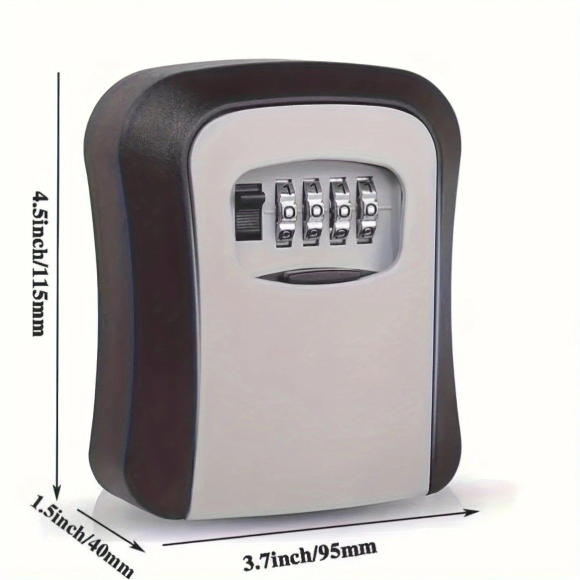Household Wall-Mounted Key Box, Waterproof Secure Key Lockbox with Combination Lock, Large-Capacity Outdoor V1232-BGSYSH001