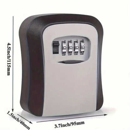 Household Wall-Mounted Key Box, Waterproof Secure Key Lockbox with Combination Lock, Large-Capacity Outdoor V1232-BGSYSH001