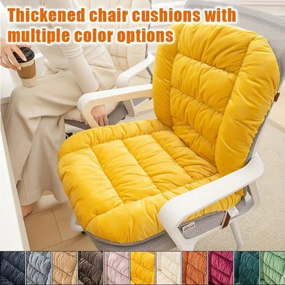 Winter Thick Fleece Seat & Back Cushion Set - 90cm Sofa Office Chair Warmer (French grey) V1232-BGYD001
