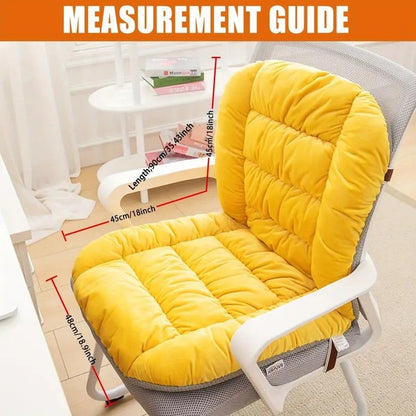 Winter Thick Fleece Seat & Back Cushion Set - 90cm Sofa Office Chair Warmer (khaki) V1232-BGYD004