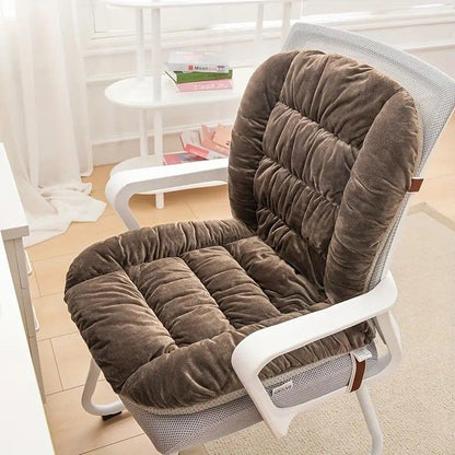 Winter Thick Fleece Seat & Back Cushion Set - 90cm Sofa Office Chair Warmer (PINK) V1232-BGYD005