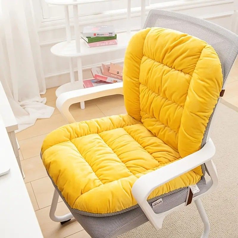 Winter Thick Fleece Seat & Back Cushion Set - 90cm Sofa Office Chair Warmer (PINK) V1232-BGYD005