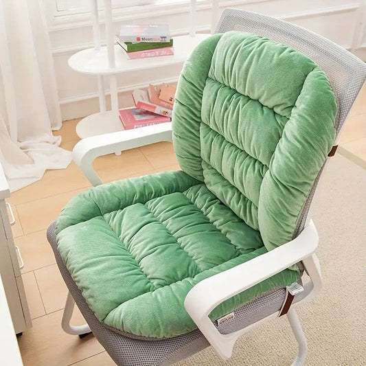 Winter Thick Fleece Seat & Back Cushion Set - 90cm Sofa Office Chair Warmer (aqua) V1232-BGYD011