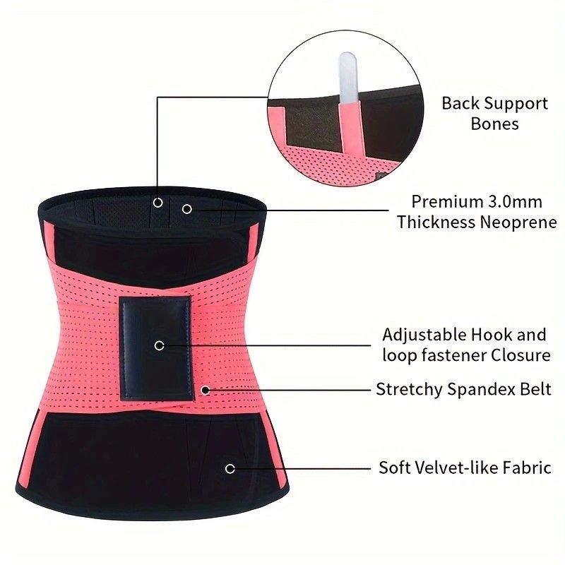 3.0mm Thickened Breathable Waist Trimmer | Sweat More for Intense Shaping, Waist Training & Back V1232-BHSYD005