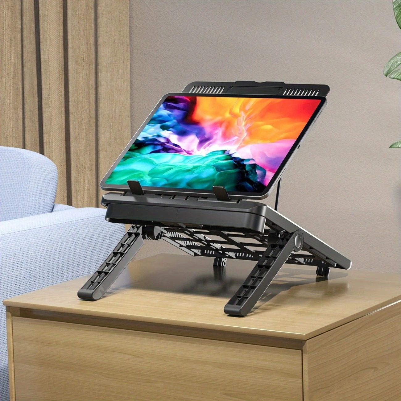 Multifunctional Laptop Stand: Portable and Foldable, 7-Level Height Adjustment, Efficient Heat Dissipation, V1232-BJBDNZJ001