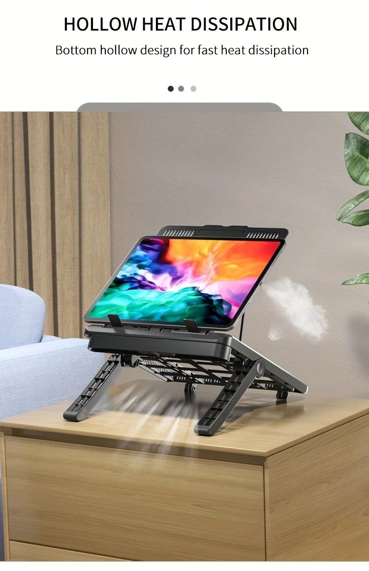Multifunctional Laptop Stand: Portable and Foldable, 7-Level Height Adjustment, Efficient Heat Dissipation, V1232-BJBDNZJ001