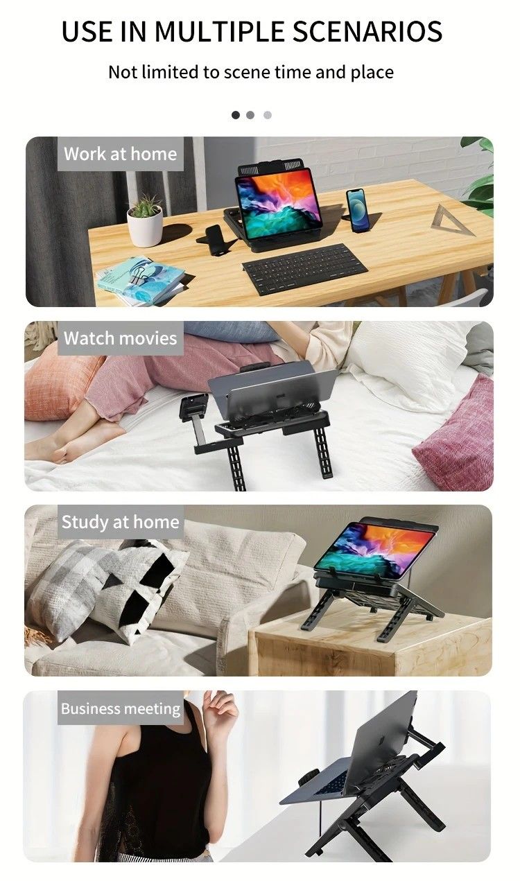Multifunctional Laptop Stand: Portable and Foldable, 7-Level Height Adjustment, Efficient Heat Dissipation, V1232-BJBDNZJ001