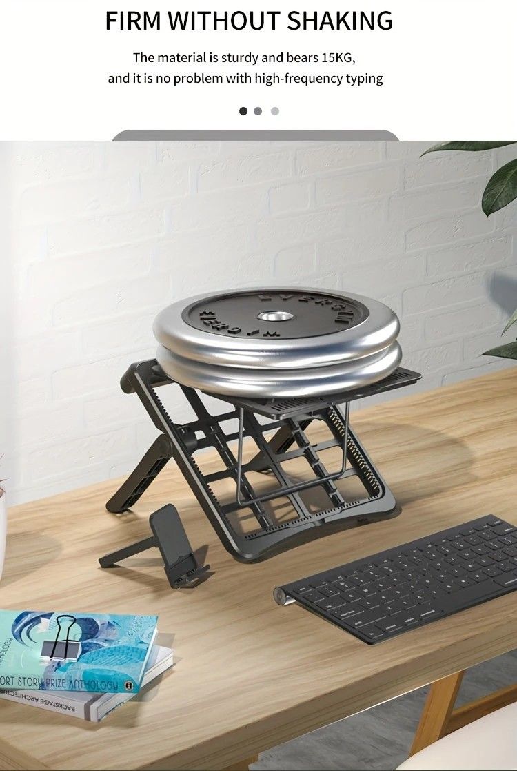 Multifunctional Laptop Stand: Portable and Foldable, 7-Level Height Adjustment, Efficient Heat Dissipation, V1232-BJBDNZJ001
