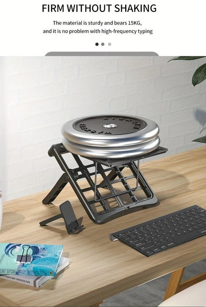 Multifunctional Laptop Stand: Portable and Foldable, 7-Level Height Adjustment, Efficient Heat Dissipation, V1232-BJBDNZJ001