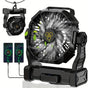 2-in-1 Portable Fan & Light, Quiet & Cool for Outdoor Use black V1232-BXSFS001