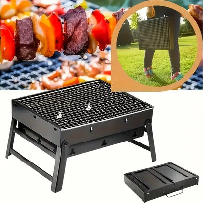 Portable Folding Grill: 4-Step Assembly, Light & Portable, Sturdy Design, Enjoy Outdoor Grilling Anytime V1232-BXSSKL002