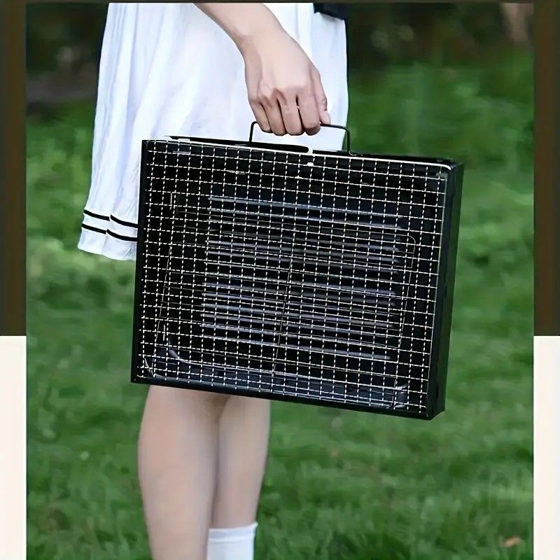Portable Folding Grill: 4-Step Assembly, Light & Portable, Sturdy Design, Enjoy Outdoor Grilling Anytime V1232-BXSSKL002