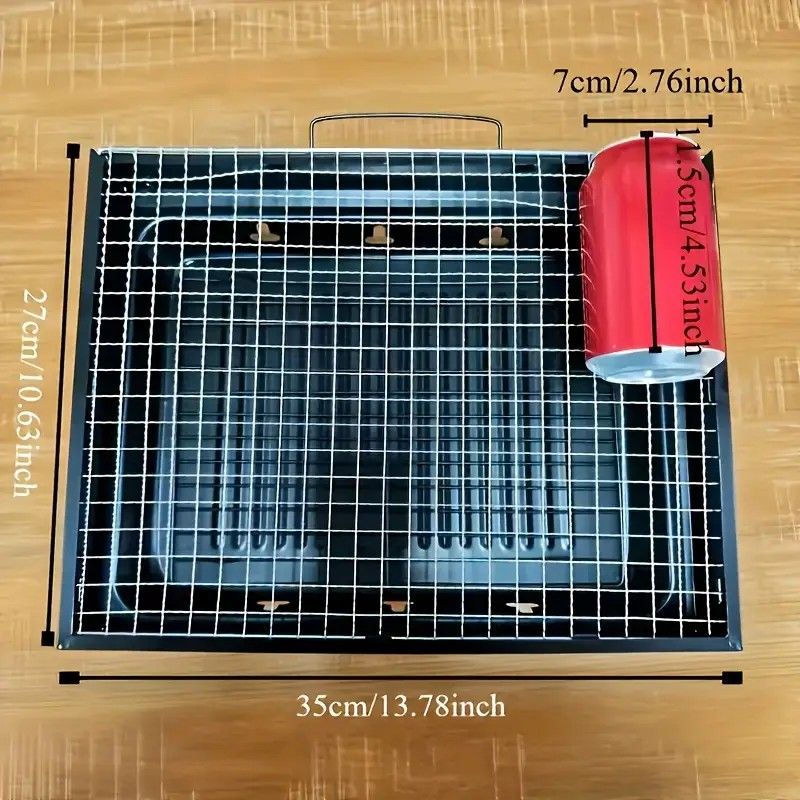 Portable Folding Grill: 4-Step Assembly, Light & Portable, Sturdy Design, Enjoy Outdoor Grilling Anytime V1232-BXSSKL002