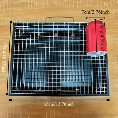 Portable Folding Grill: 4-Step Assembly, Light & Portable, Sturdy Design, Enjoy Outdoor Grilling Anytime V1232-BXSSKL002