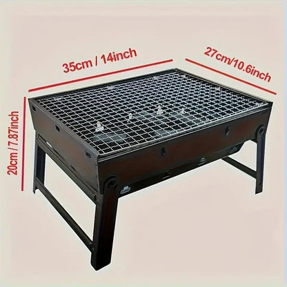 Portable Folding Grill: 4-Step Assembly, Light & Portable, Sturdy Design, Enjoy Outdoor Grilling Anytime V1232-BXSSKL002