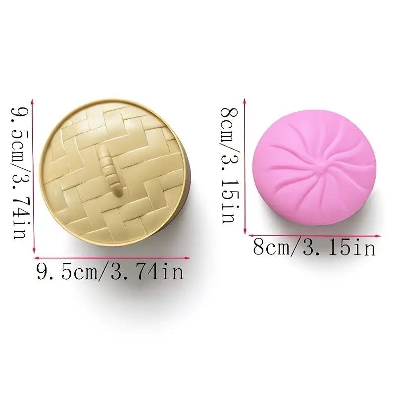 Simulated Smiley Steamed Bun Squishy Toy, Cute Stress Relief Plaything, Soft Slow-Rebound Texture, Adorable V1232-BZNNL002