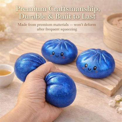 Simulated Smiley Steamed Bun Squishy Toy, Cute Stress Relief Plaything, Soft Slow-Rebound Texture, Adorable V1232-BZNNL004