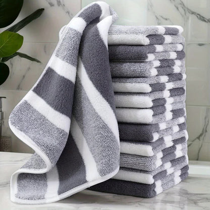 12PCS Thick Absorbent Lint-Free Coral Fleece Kitchen Cleaning Cloth, Easily Removes Grease, Hangable for V1232-CFMJ001