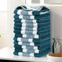 GREEN 12PCS Thick Absorbent Lint-Free Coral Fleece Kitchen Cleaning Cloth, Easily Removes Grease, Hangable V1232-CFMJ002