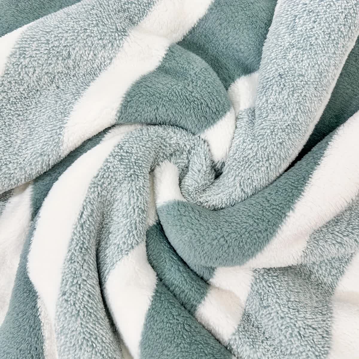 GREEN 12PCS Thick Absorbent Lint-Free Coral Fleece Kitchen Cleaning Cloth, Easily Removes Grease, Hangable V1232-CFMJ002
