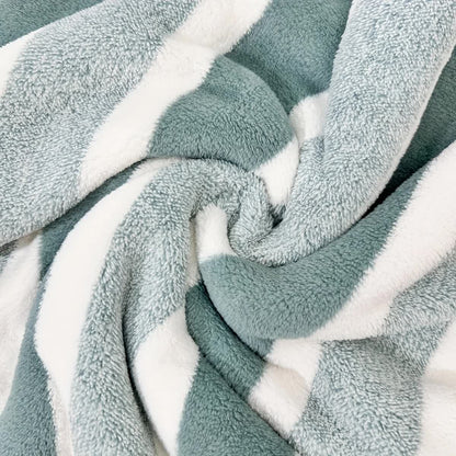GREEN 12PCS Thick Absorbent Lint-Free Coral Fleece Kitchen Cleaning Cloth, Easily Removes Grease, Hangable V1232-CFMJ002