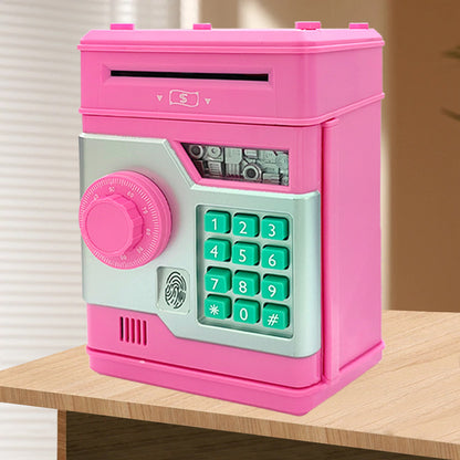 PINK Children's Password Piggy Bank, Dual Lock, Automatic Bill Intake, Develops Savings Habit, Multiple V1232-CQG002