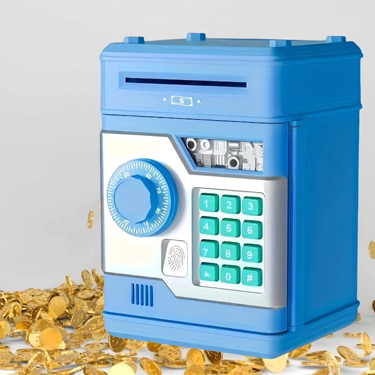PINK Children's Password Piggy Bank, Dual Lock, Automatic Bill Intake, Develops Savings Habit, Multiple V1232-CQG002