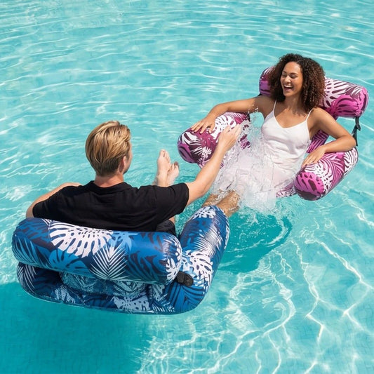 Water Floating Lounge Chair: Floating Pillow Design, Stable Sitting and Lying, Durable Oxford Fabric, Pool V1232-CQYCFC004