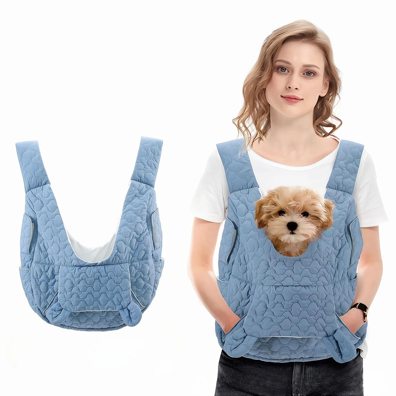 Pet Chest Carrier Front-Facing Backpack Small Dog Cat Breathable Carrier Hands-Free Sling(pink) V1232-CWBB001