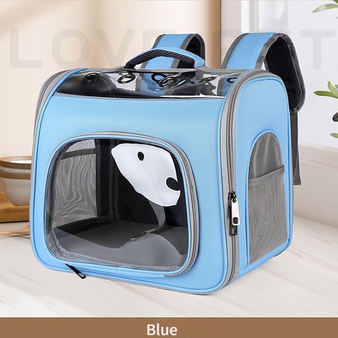Pet Backpack Portable Transparent Foldable Comfort Design Hands-Free Travel for Cats Small Dogs(grey) V1232-CWTQBB002