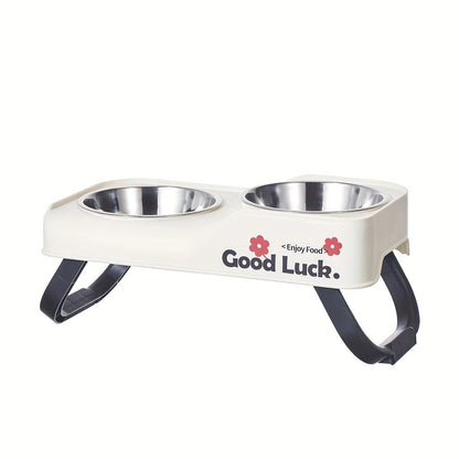 Dopamine Color Pet Bowl Set, Anti-Slip Adjustable Height Design for Small/Medium Dogs and Cats(blue) V1232-CWW001