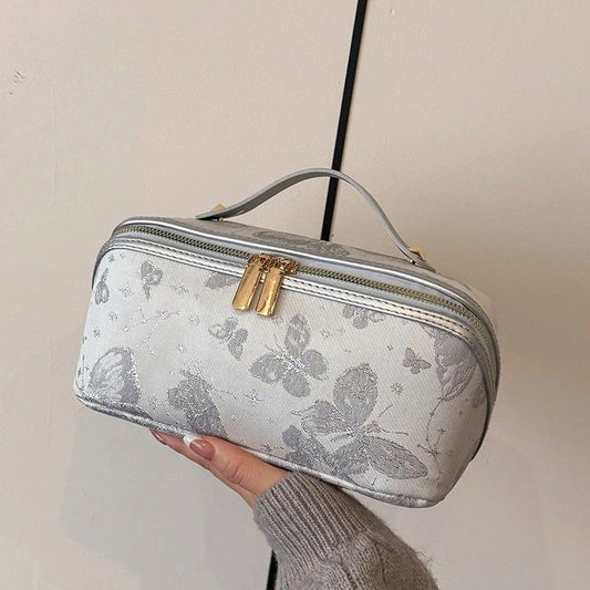 New Vintage-Style Makeup Bag, Portable Large-Capacity Hand-Wash Toiletry Bag, Cosmetic Organizer, Suitable V1232-CXHZSNB003