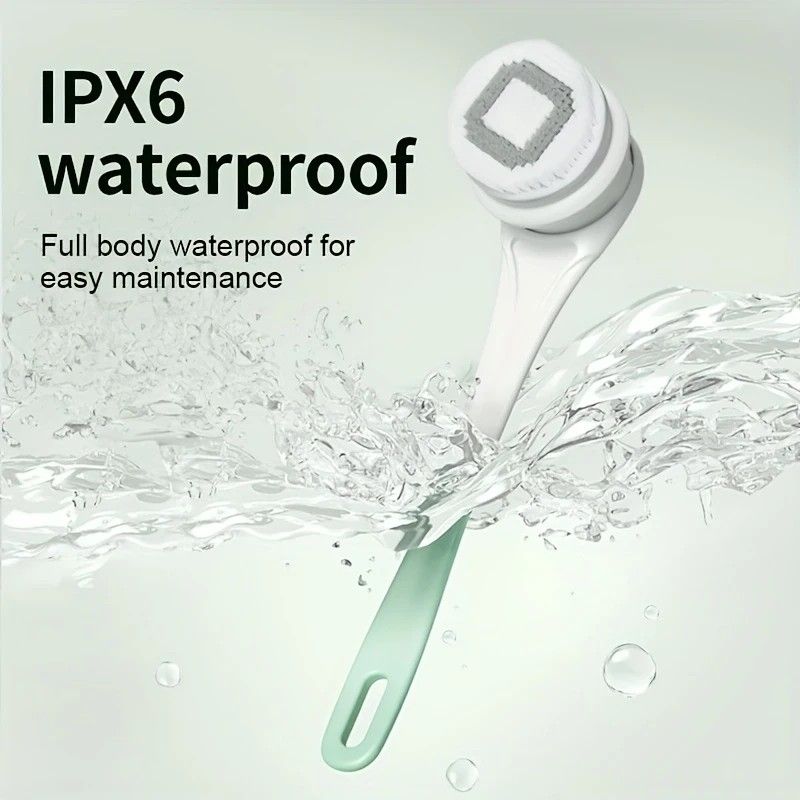 Multi-Function Electric Body Brush: 360 degrees Rotation, Auto-Cleaning, 5 Brush Heads, 3-Speed Adjustment, V1232-DDMYS002