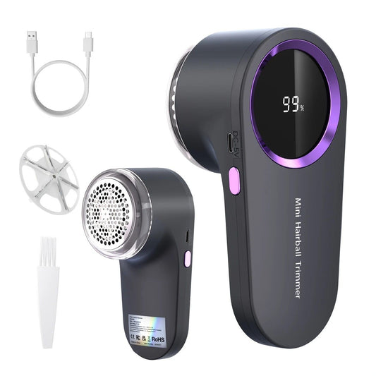 USB rechargeable fabric shaver, digital display portable design, long-lasting battery for home and travel, V1232-DDTMQ001