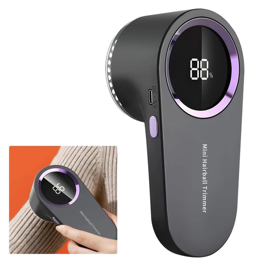 USB rechargeable fabric shaver, digital display portable design, long-lasting battery for home and travel, V1232-DDTMQ001