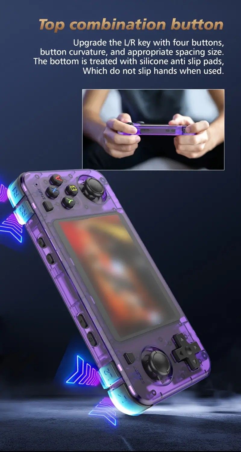R36H Retro Game Console 64G Handheld with 23 Emulators, Linux System, 3.5-inch IPS Screen, 640x480 V1232-DZYXJ005