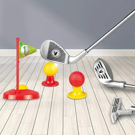 Set Golf Kanak-kanak Tongkat Teleskopik Mainan Luar Dalam Rumah Interaktif V1232-ETGRF001