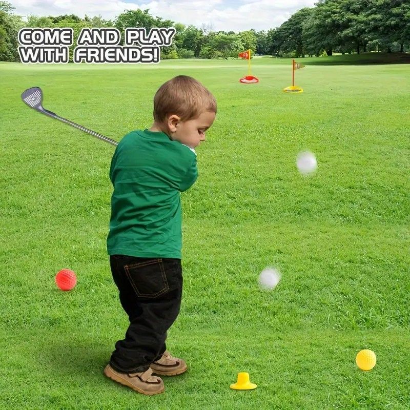 Set Golf Kanak-kanak Tongkat Teleskopik Mainan Luar Dalam Rumah Interaktif V1232-ETGRF001