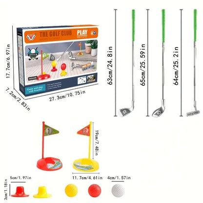 Set Golf Kanak-kanak Tongkat Teleskopik Mainan Luar Dalam Rumah Interaktif V1232-ETGRF001