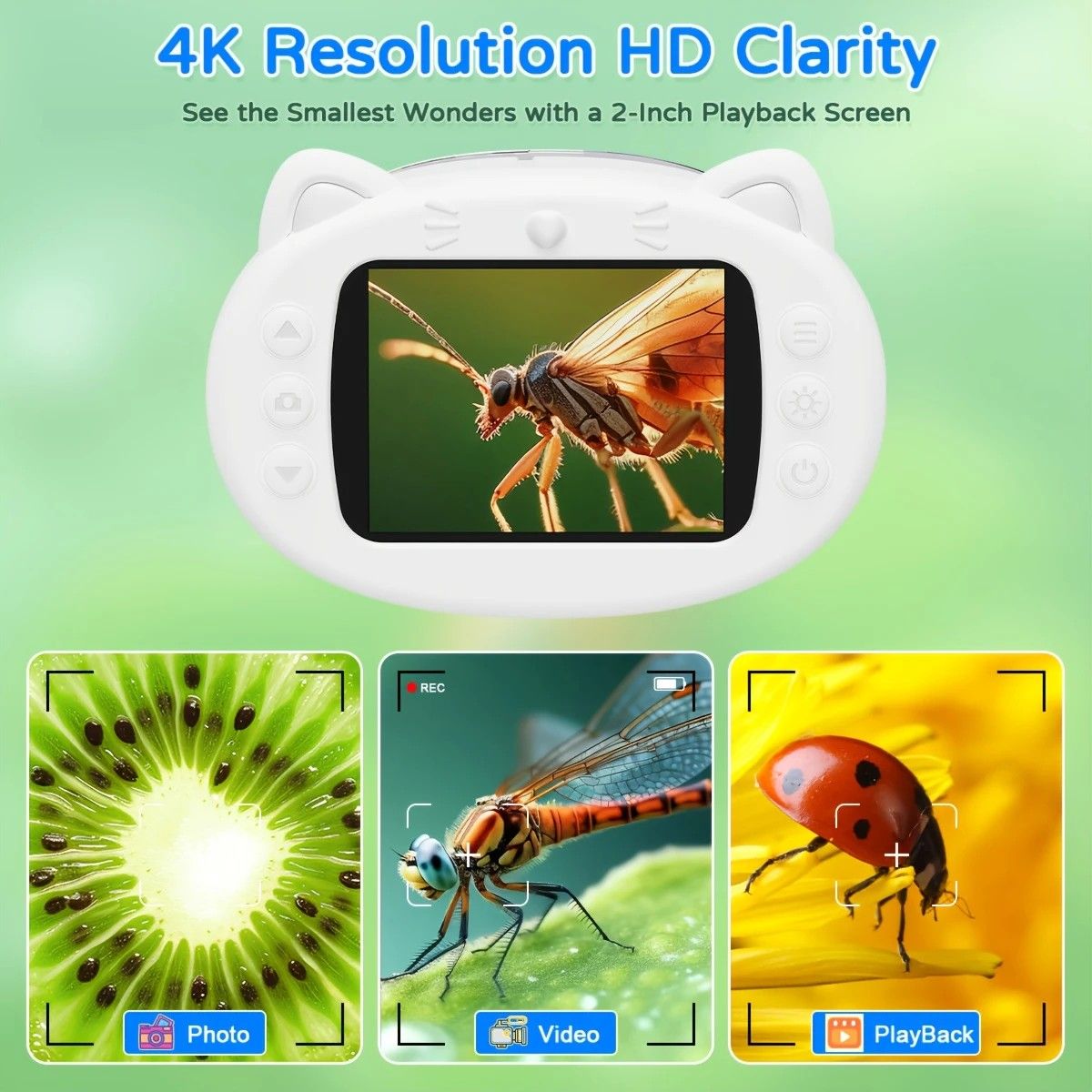 Children's 1000X Digital Microscope 2.4 Inch IPS Screen Portable Mini LED Microscope with Photo Video and PC V1232-ETXWJ004