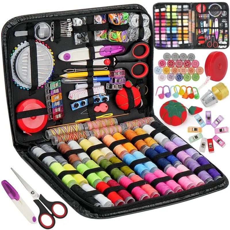 229-Piece Chili Edition Sewing Kit: 41 Color Threads + Full Accessories + Portable Case - Perfect for Home V1232-FRGJB001
