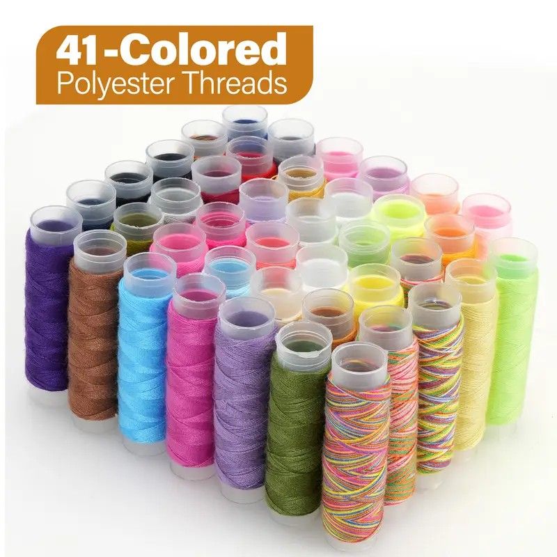 229-Piece Chili Edition Sewing Kit: 41 Color Threads + Full Accessories + Portable Case - Perfect for Home V1232-FRGJB001