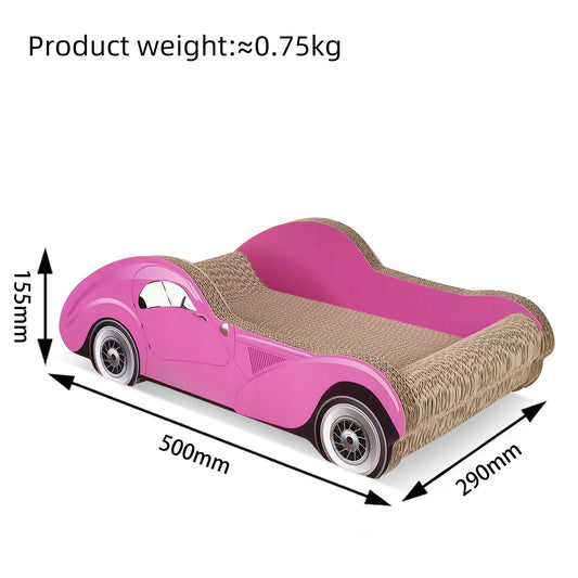 Bestselling Red Racing Car Cat Scratcher Bed | Corrugated Cardboard Durable Cat Bed + Scratcher 2-in-1, V1232-FSMZQ001