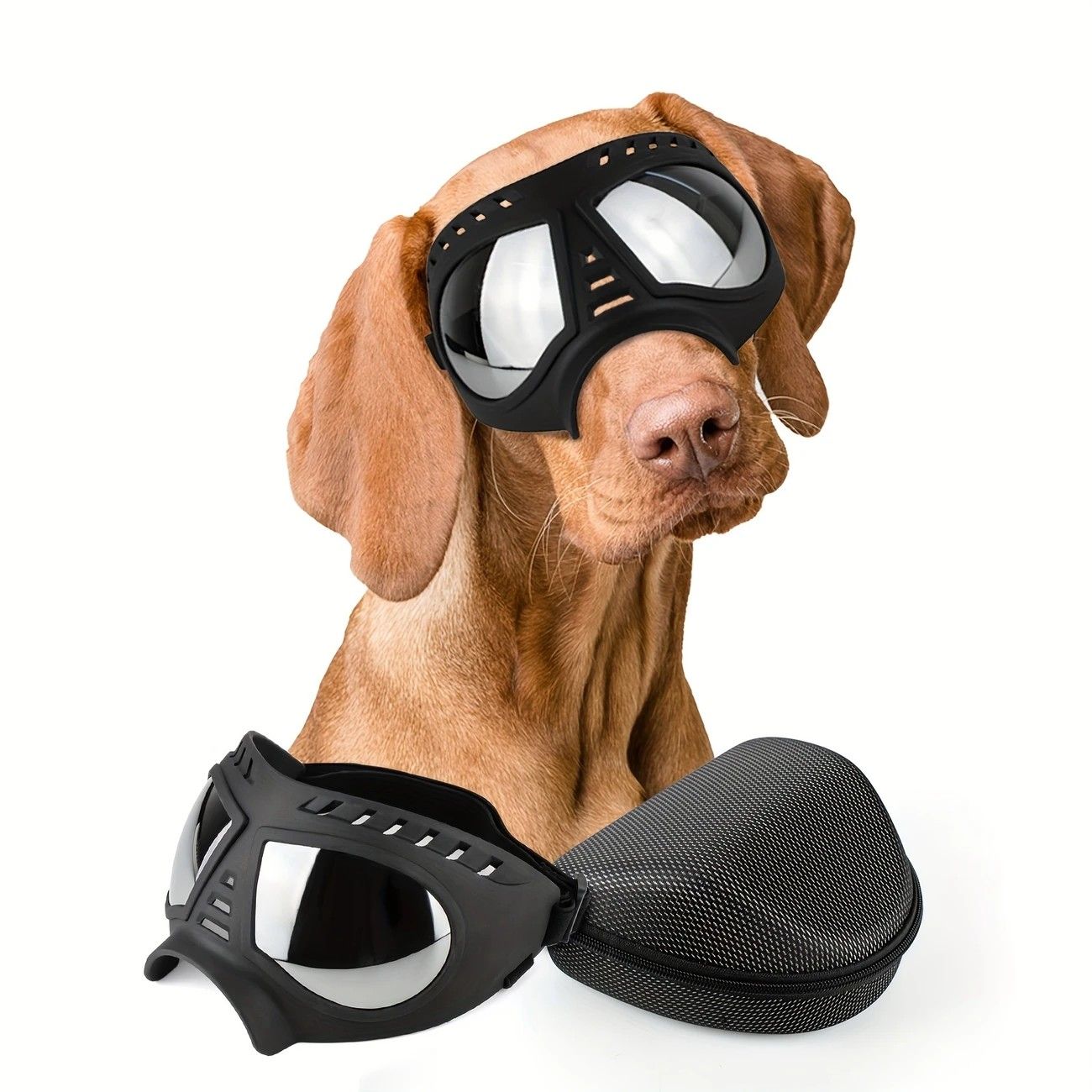 Large Dog Goggles | Windproof, Snowproof, UV Protection, Flexible Frame Sunglasses for Outdoor V1232-GGHMJ002