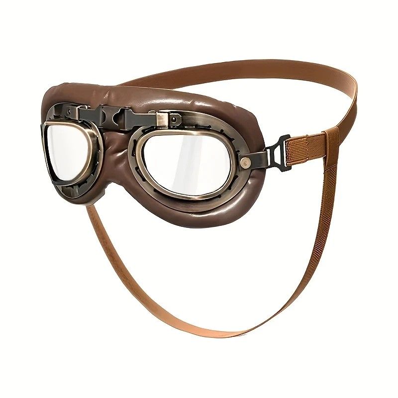 Retro Aviator Dog Goggles | Windproof & UV Protection Adjustable Foldable Sunglasses for Medium-Large V1232-GGHMJ003
